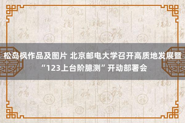 松岛枫作品及图片 北京邮电大学召开高质地发展暨 “123上台阶臆测”开动部署会