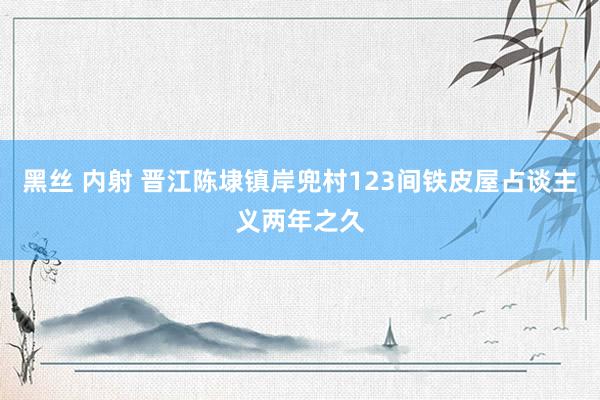 黑丝 内射 晋江陈埭镇岸兜村123间铁皮屋占谈主义两年之久