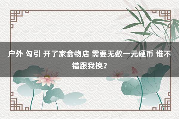 户外 勾引 开了家食物店 需要无数一元硬币 谁不错跟我换？