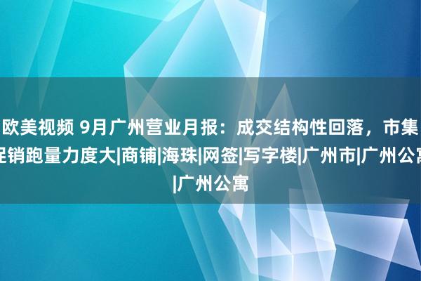 欧美视频 9月广州营业月报：成交结构性回落，市集促销跑量力度大|商铺|海珠|网签|写字楼|广州市|广州公寓